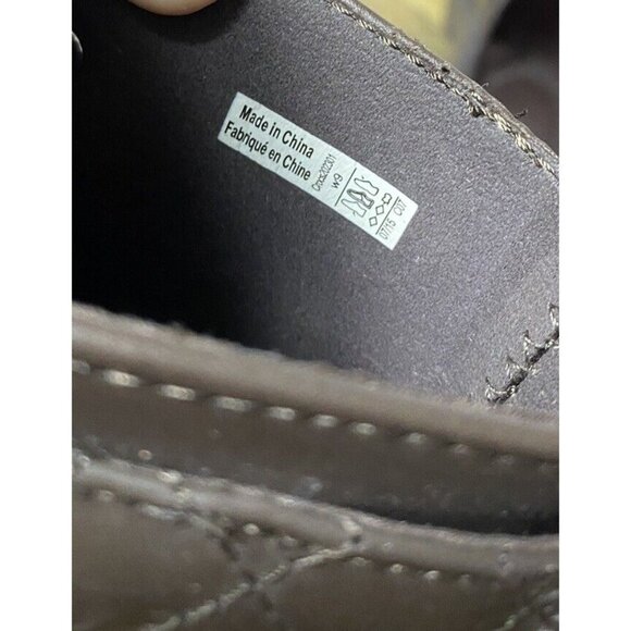 Crocs Cobbler Clogs Quilted Strap Womens Size 6 Mules Leather Brown Slip On - Picture 8 of 8